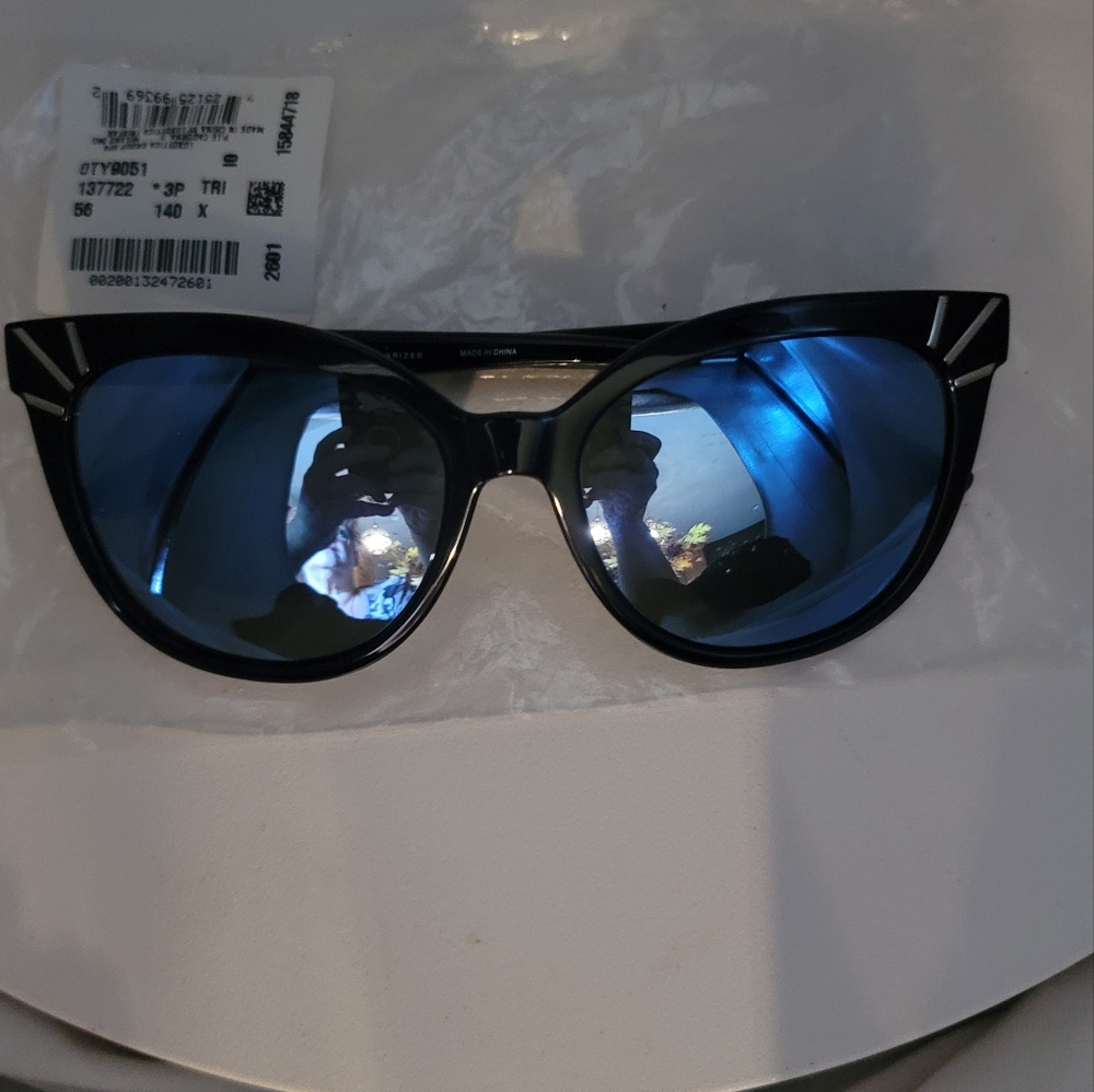 NWT Tory Burch TY9051 13722 Black Frame Mirror Flash Polarized Lenses Sunglasses - Picture 5 of 7
